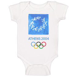 Athens Summer 2004 Olympics Retro Logo World Olympiad Event onesie Baby One Piece Athens Summer 2004 Olympics Retro Logo World Olympiad Event onesie Baby One Piece