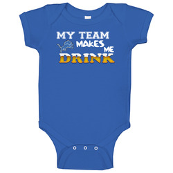 Detroit Lions, Lions Shirt, My Team Makes Me Drink, Football onesie Baby One Piece Detroit Lions, Lions Shirt, My Team Makes Me Drink, Football onesie Baby One Piece