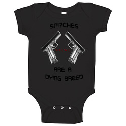 Snitches are a dying breed guns biker style (2).jpg onesie Baby One Piece