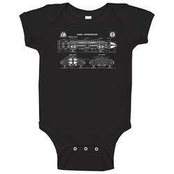Space 1999 Eagle Transporter Spacecraft onesie Baby One Piece Space 1999 Eagle Transporter Spacecraft onesie Baby One Piece