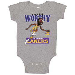 James Worthy Retro Basketball Caricature onesie Baby One Piece James Worthy Retro Basketball Caricature onesie Baby One Piece