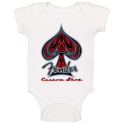 Fender Custom Shop Ace Logo onesie Baby One Piece Fender Custom Shop Ace Logo onesie Baby One Piece
