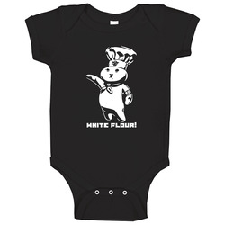 Doughboy White Flour Funny Nazi onesie Baby One Piece Doughboy White Flour Funny Nazi onesie Baby One Piece