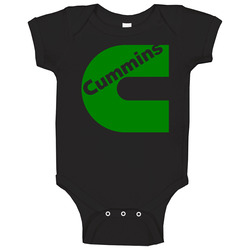 Cummins Green Logo Black onesie Baby One Piece Cummins Green Logo Black onesie Baby One Piece