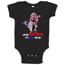 We're Bad Guys Harley Quinn Margot Robbie Suicide Squad Movie Comic onesie Baby One Piece We're Bad Guys Harley Quinn Margot Robbie Suicide Squad Movie Comic onesie Baby One Piece