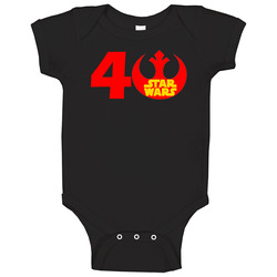 Star Wars 40th Anniversary Celebration Poster Star Wars Fan onesie Baby One Piece Star Wars 40th Anniversary Celebration Poster Star Wars Fan onesie Baby One Piece