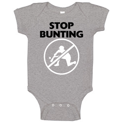 Funny Stop Bunting Baseball onesie Baby One Piece Funny Stop Bunting Baseball onesie Baby One Piece