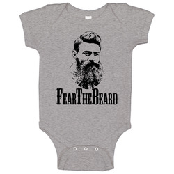 Ned Kelly Gang Australia Fear The Beard onesie Baby One Piece Ned Kelly Gang Australia Fear The Beard onesie Baby One Piece