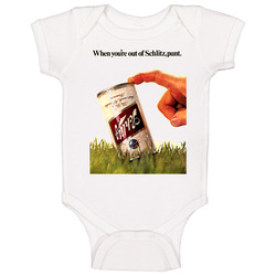 Retro Beer Ad Commercial Schlitz 1969 onesie Baby One Piece Retro Beer Ad Commercial Schlitz 1969 onesie Baby One Piece
