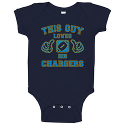 This Guy Loves His San Diego Chargers Football Baby One Piece This Guy Loves His San Diego Chargers Football Baby One Piece