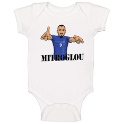 Olympiakos Fulham Hellas Kostas Mitroglou Pistolero Mitrogoal Soccer Baby One Piece