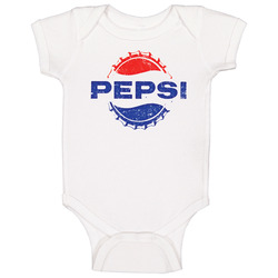 Vintage Distressed 60's Pepsi Logo Baby One Piece