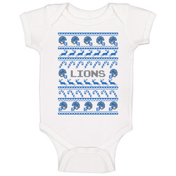 Lions Football Ugly Christmas Sweater T Shirt - Detroit Lions Team Colors Baby One Piece Lions Football Ugly Christmas Sweater T Shirt - Detroit Lions Team Colors Baby One Piece