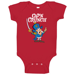Cap'n Crunch, T-Shirt, Captain, Cereal, Cartoon, Funny, retro Baby One Piece Cap'n Crunch, T-Shirt, Captain, Cereal, Cartoon, Funny, retro Baby One Piece