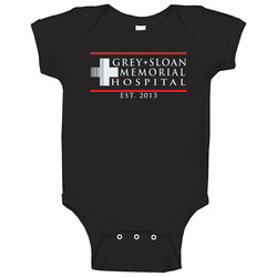 Grey Sloan Memorial - Black Baby One Piece Grey Sloan Memorial - Black Baby One Piece