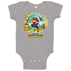 Super Paper Mario Video Game Baby One Piece Super Paper Mario Video Game Baby One Piece