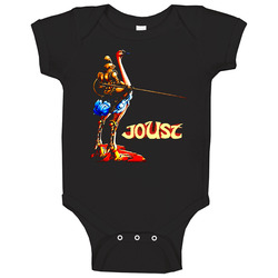 Joust Video Game Retro 80s Baby One Piece Joust Video Game Retro 80s Baby One Piece