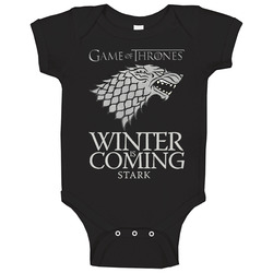 New Game Of Thrones Stark Direwolf Sigil Logo Standard Black Baby One Piece New Game Of Thrones Stark Direwolf Sigil Logo Standard Black Baby One Piece