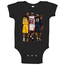 Nba Allstars Kobe Bryant Michael Jordan Lebron James Basketball Baby One Piece Nba Allstars Kobe Bryant Michael Jordan Lebron James Basketball Baby One Piece