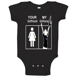 New England Patriots T Shirt Sports Football Tee Your Girlfriend My Girlfriend Funny Sporting Apparel Baby One Piece
