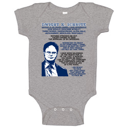 Dwight Schrute Baby One Piece Dwight Schrute Baby One Piece