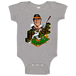 Jose Canseco Retro Baseball Caricature Baby One Piece Jose Canseco Retro Baseball Caricature Baby One Piece