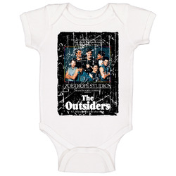 The Outsiders Movie Poster Retro Aged Look Baby One Piece The Outsiders Movie Poster Retro Aged Look Baby One Piece