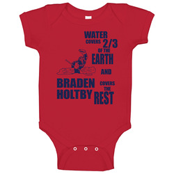 Washington Hockey Braden Holtby Baby One Piece Washington Hockey Braden Holtby Baby One Piece