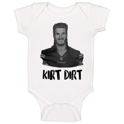 Kirt Dirt Kirk Cousin Minnesota Quarterback Football Mullet Funny Baby One Piece