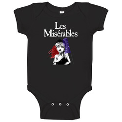 Les Miserables British Epic Romantic Musical #1 Black Baby One Piece