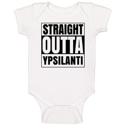 Straight Outta Ypsilanti Michigan City Compton Parody Baby One Piece Straight Outta Ypsilanti Michigan City Compton Parody Baby One Piece