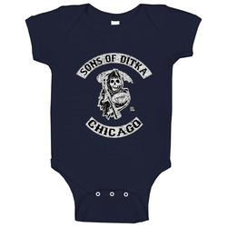 Sons Of Ditka Chicago Bears Sons Of Anarchy Parody Ultimate Fan Baby One Piece