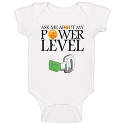 Power Level Black Text Baby One Piece Power Level Black Text Baby One Piece