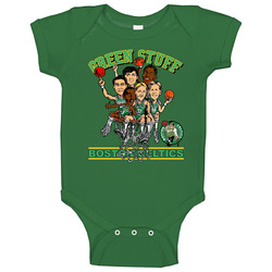 Larry Bird Boston Retro Caricature Baby One Piece Larry Bird Boston Retro Caricature Baby One Piece