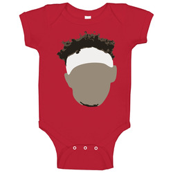 Patrick Mahomes Quarterback Illustration Big Head Fan Baby One Piece