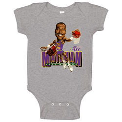 Karl Malone Retro Basketball Caricature Baby One Piece Karl Malone Retro Basketball Caricature Baby One Piece