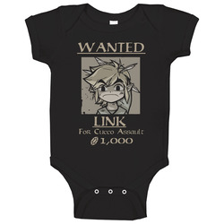 Wanted T-shirt Zelda Tee Funny Link Cucco Assault Baby One Piece Wanted T-shirt Zelda Tee Funny Link Cucco Assault Baby One Piece