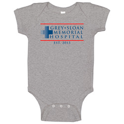 Grey Sloan Memorial Hospital - Gray Baby One Piece Grey Sloan Memorial Hospital - Gray Baby One Piece