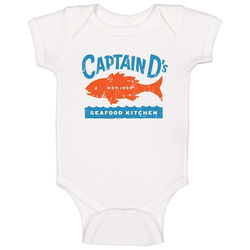 Captain Ds Fast Food Restaurant Distressed Look Baby One Piece Captain Ds Fast Food Restaurant Distressed Look Baby One Piece