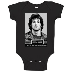 John J Rambo Movie Character Shot Baby One Piece John J Rambo Movie Character Shot Baby One Piece