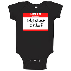 Hello My Name Is Master Chief Video Game Baby One Piece Hello My Name Is Master Chief Video Game Baby One Piece
