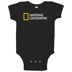 National Geographic Logo Black Tee Baby One Piece National Geographic Logo Black Tee Baby One Piece