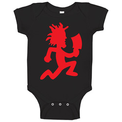 Insane Clown Posse Red Hatchetman Hip Hop Men's Black Baby One Piece Insane Clown Posse Red Hatchetman Hip Hop Men's Black Baby One Piece