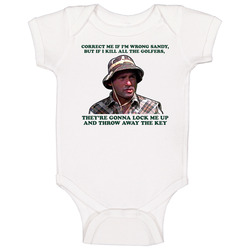 Caddyshack Retro Funny Bushwood Bill Baby One Piece Caddyshack Retro Funny Bushwood Bill Baby One Piece