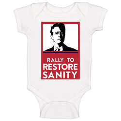 Jon Stewart Rally To Restore Sanity Funny Baby One Piece Jon Stewart Rally To Restore Sanity Funny Baby One Piece