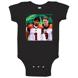 Ja'marr Chase Joe Burrow Football Athletes Baby One Piece Ja'marr Chase Joe Burrow Football Athletes Baby One Piece