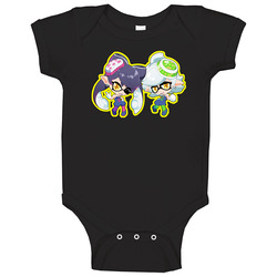 Splatoon - Callie And Marie - Cute Black Baby One Piece Splatoon - Callie And Marie - Cute Black Baby One Piece