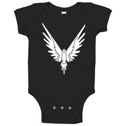 New Maverick Bird White Logo Logan Paul Black T- From Us Baby One Piece New Maverick Bird White Logo Logan Paul Black T- From Us Baby One Piece