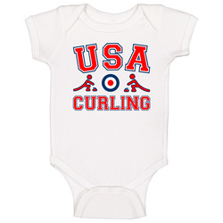 Usa Curling T Shirt 2014 Sochi Olympics Baby One Piece Usa Curling T Shirt 2014 Sochi Olympics Baby One Piece