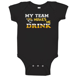 Jacksonville Jaguars, Jaguars Shirt, My Team Makes Me Drink, Football Baby One Piece